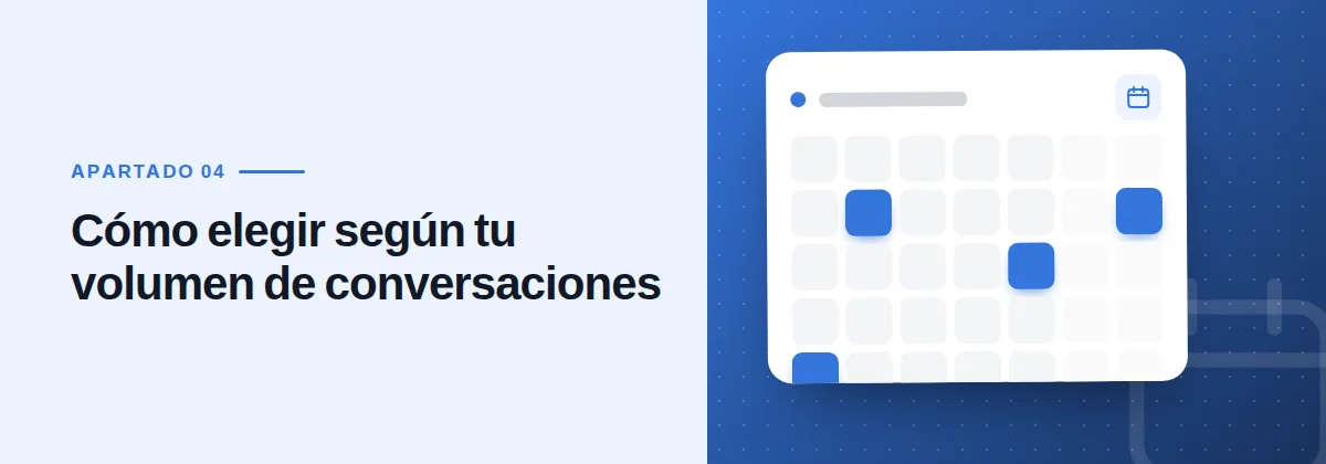 Cómo elegir según tu volumen de conversaciones